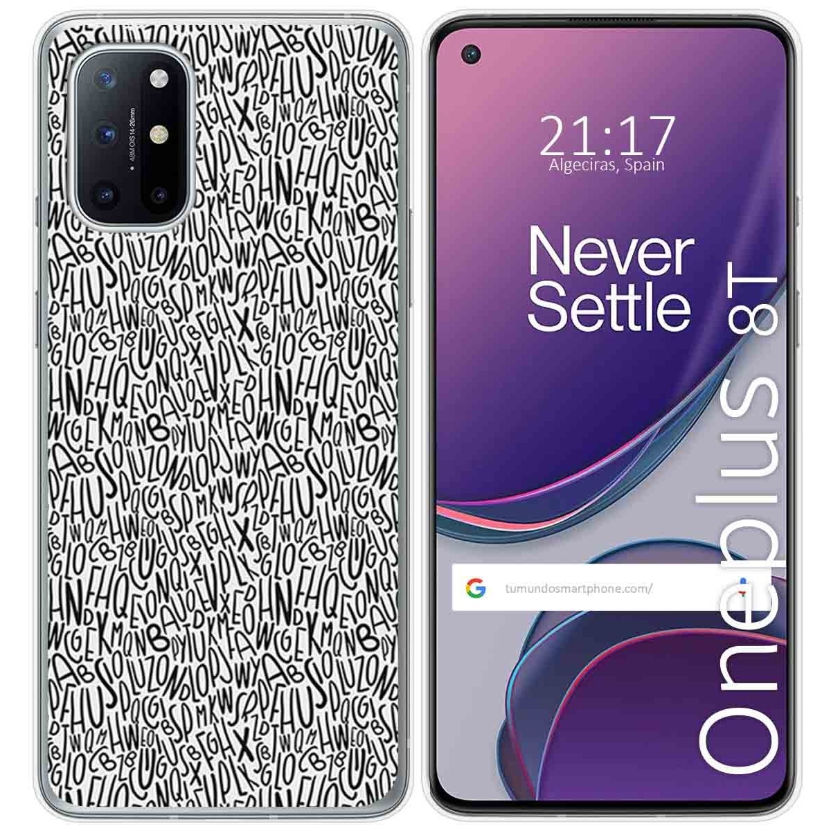 Funda Gel Tpu para OnePlus 8T 5G diseño Letras Dibujos