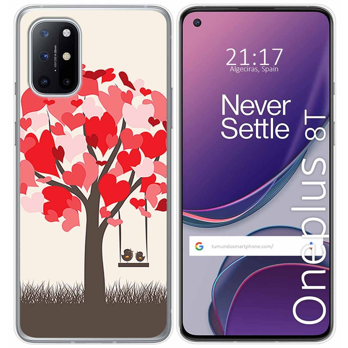 Funda Gel Tpu para OnePlus 8T 5G diseño Pajaritos Dibujos