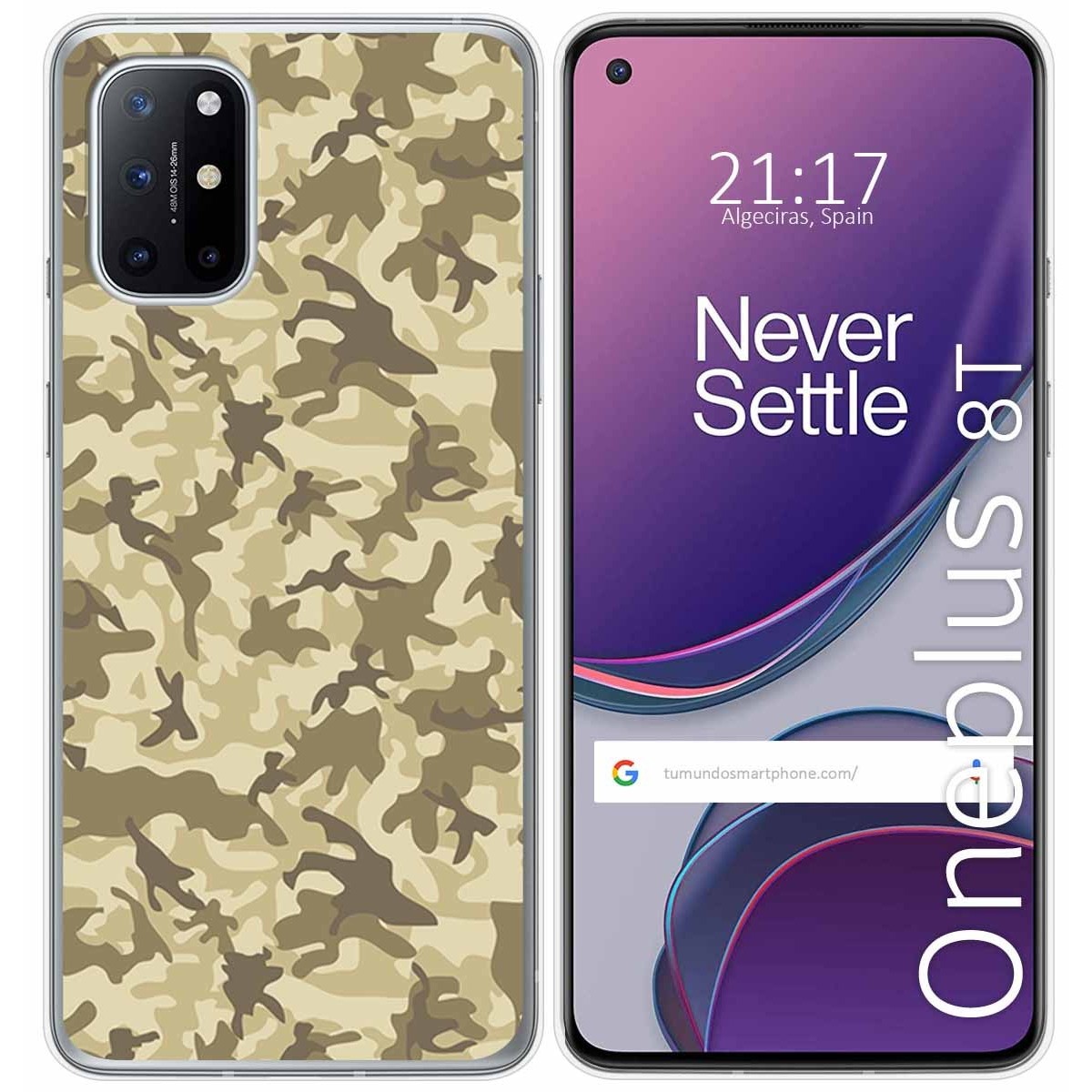 Funda Gel Tpu para OnePlus 8T 5G diseño Sand Camuflaje Dibujos