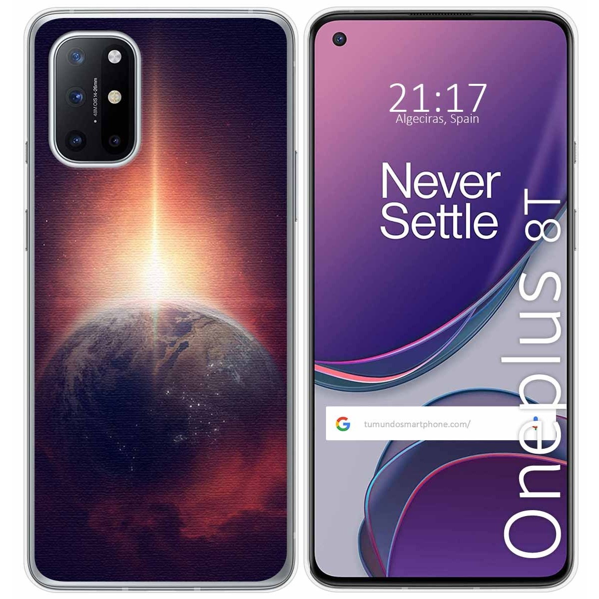 Funda Gel Tpu para OnePlus 8T 5G diseño Tierra Dibujos