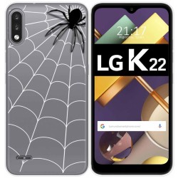 Funda Gel Transparente para Lg K22 diseño Araña Dibujos