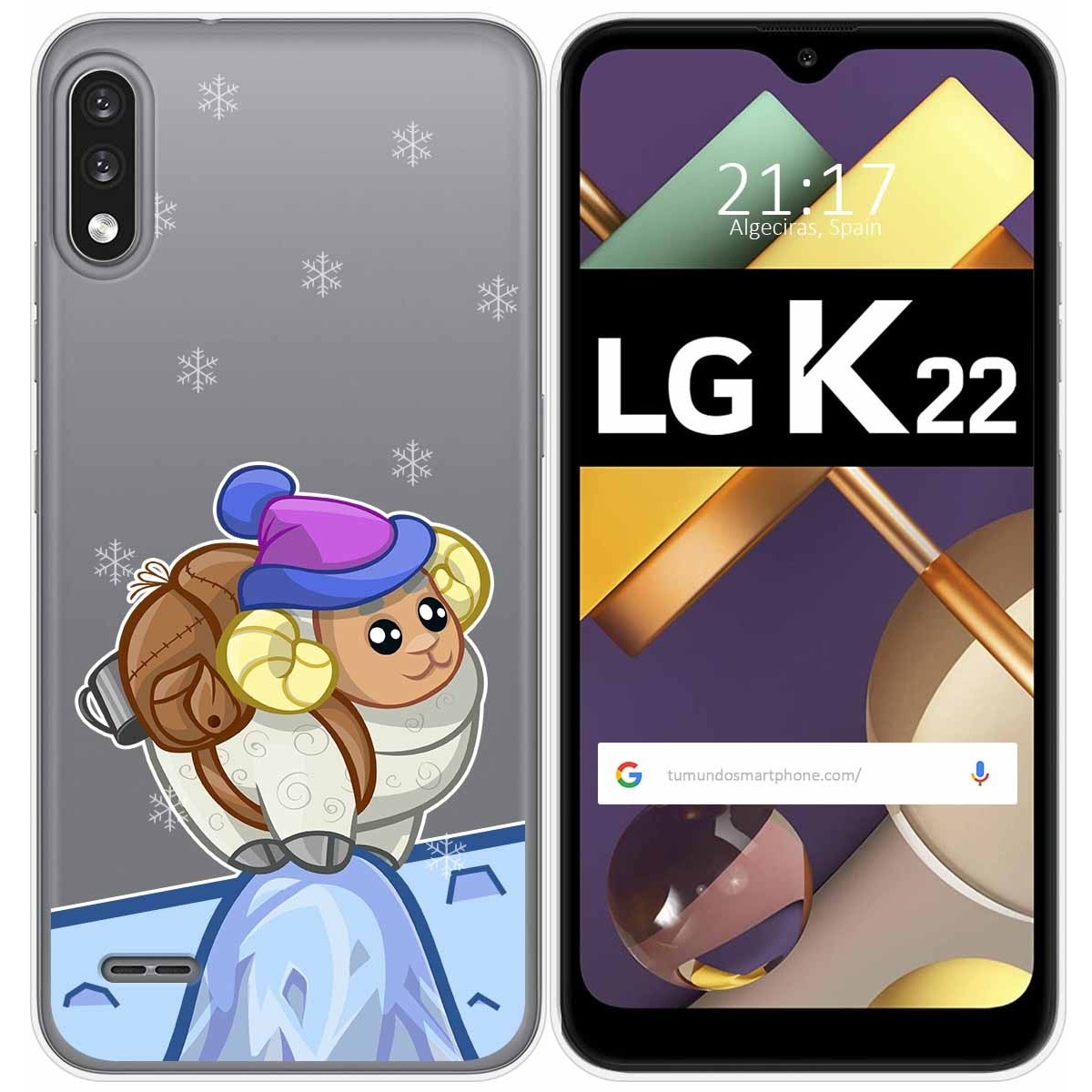 Funda Gel Transparente para Lg K22 diseño Cabra Dibujos
