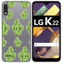 Funda Gel Transparente para Lg K22 diseño Cactus Dibujos