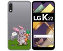 Funda Gel Transparente para Lg K22 diseño Conejo Dibujos