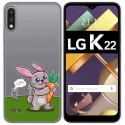 Funda Gel Transparente para Lg K22 diseño Conejo Dibujos