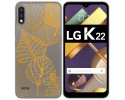 Funda Gel Transparente para Lg K22 diseño Hojas Dibujos