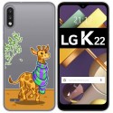 Funda Gel Transparente para Lg K22 diseño Jirafa Dibujos