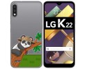 Funda Gel Transparente para Lg K22 diseño Panda Dibujos