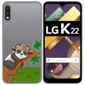 Funda Gel Transparente para Lg K22 diseño Panda Dibujos