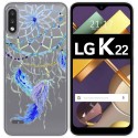Funda Gel Transparente para Lg K22 diseño Plumas Dibujos