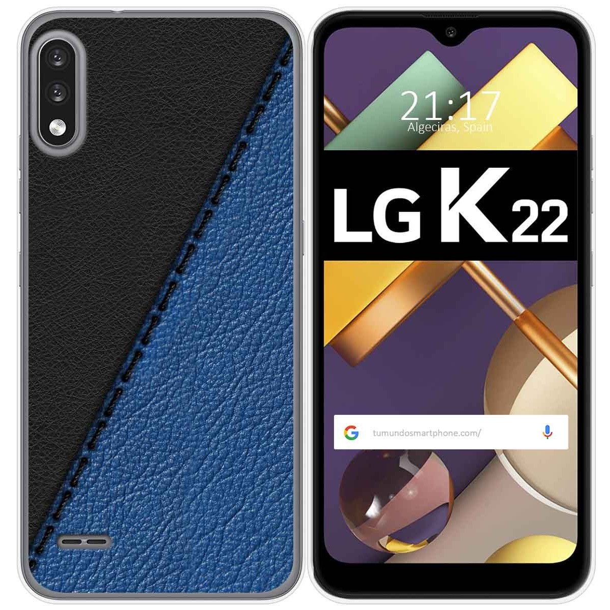 Funda Gel Tpu para Lg K22 diseño Cuero 02 Dibujos