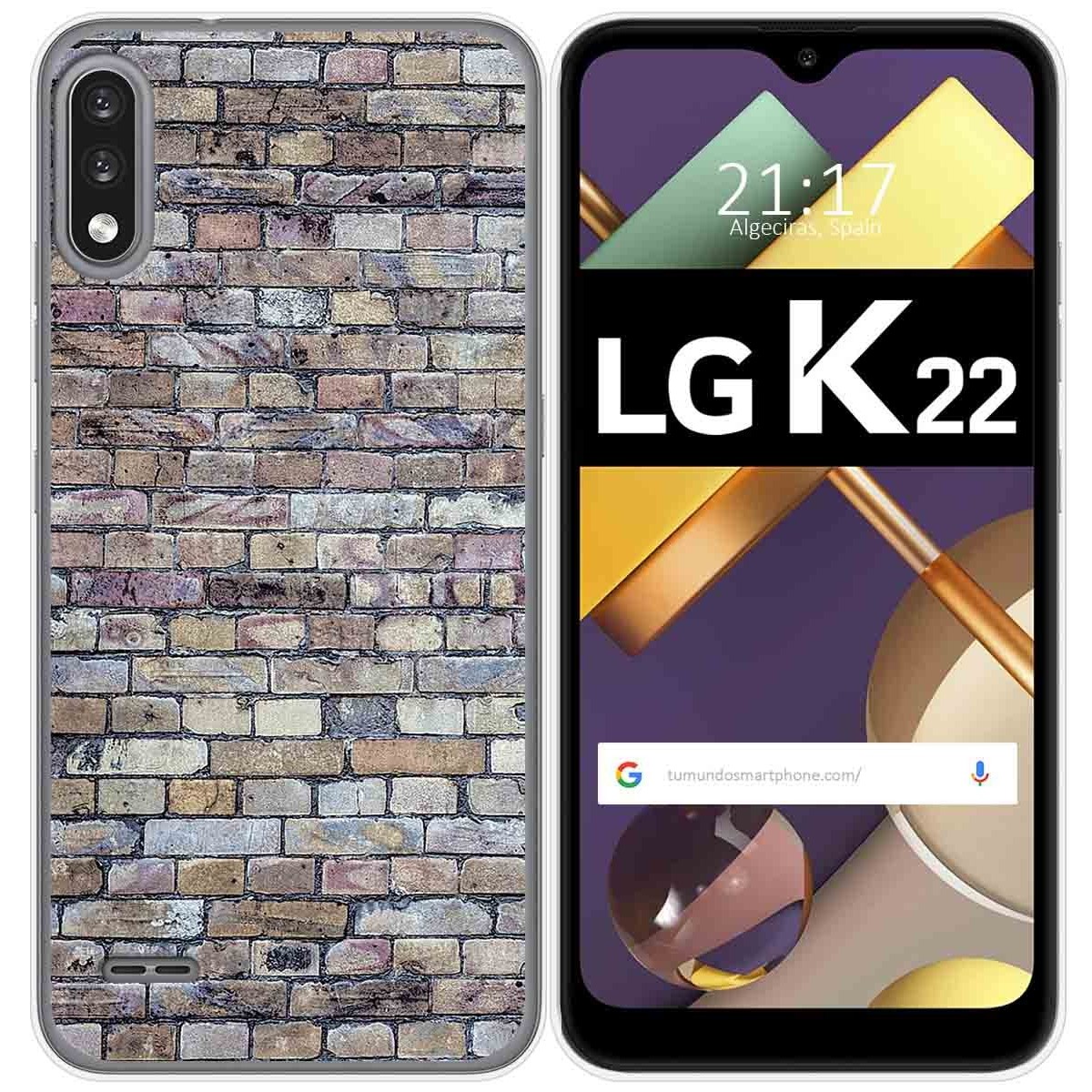 Funda Gel Tpu para Lg K22 diseño Ladrillo 02 Dibujos