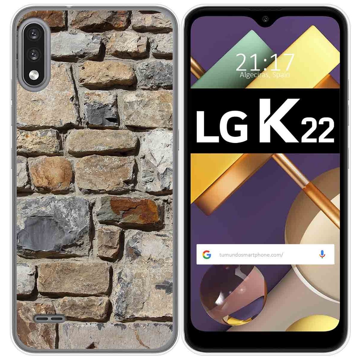 Funda Gel Tpu para Lg K22 diseño Ladrillo 03 Dibujos