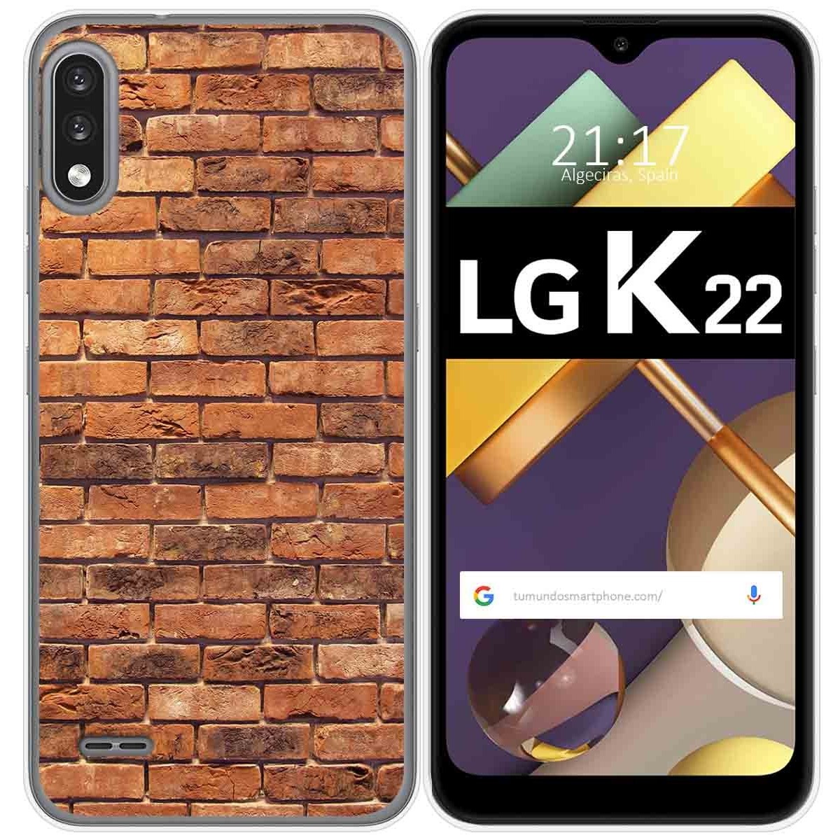 Funda Gel Tpu para Lg K22 diseño Ladrillo 04 Dibujos