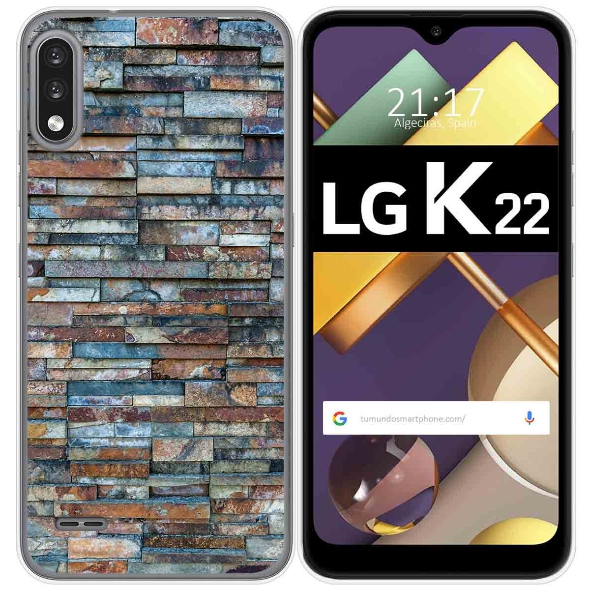Funda Gel Tpu para Lg K22 diseño Ladrillo 05 Dibujos