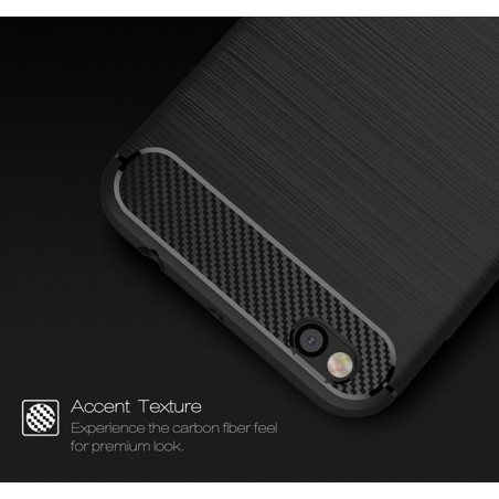 Funda Gel Tpu Tipo Carbon Negra para Xiaomi Mi 5C