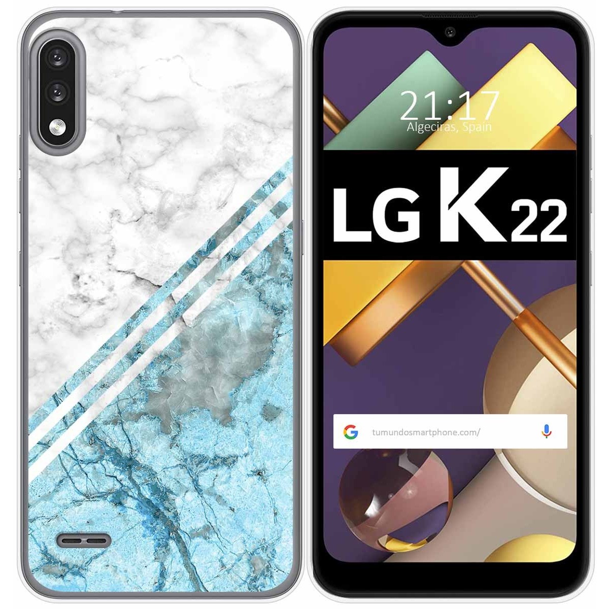 Funda Gel Tpu para Lg K22 diseño Mármol 02 Dibujos