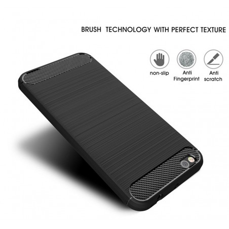 Funda Gel Tpu Tipo Carbon Negra para Xiaomi Mi 5C