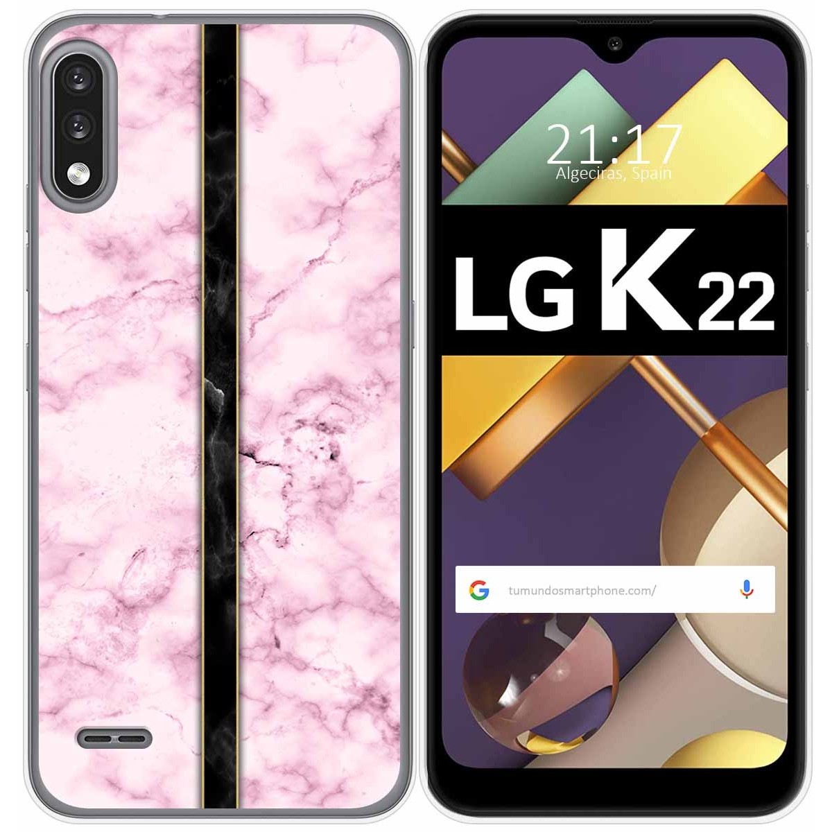 Funda Gel Tpu para Lg K22 diseño Mármol 04 Dibujos