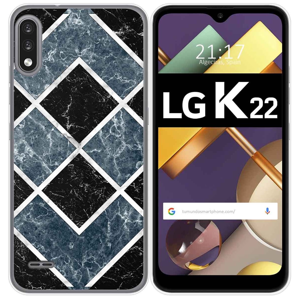 Funda Gel Tpu para Lg K22 diseño Mármol 06 Dibujos