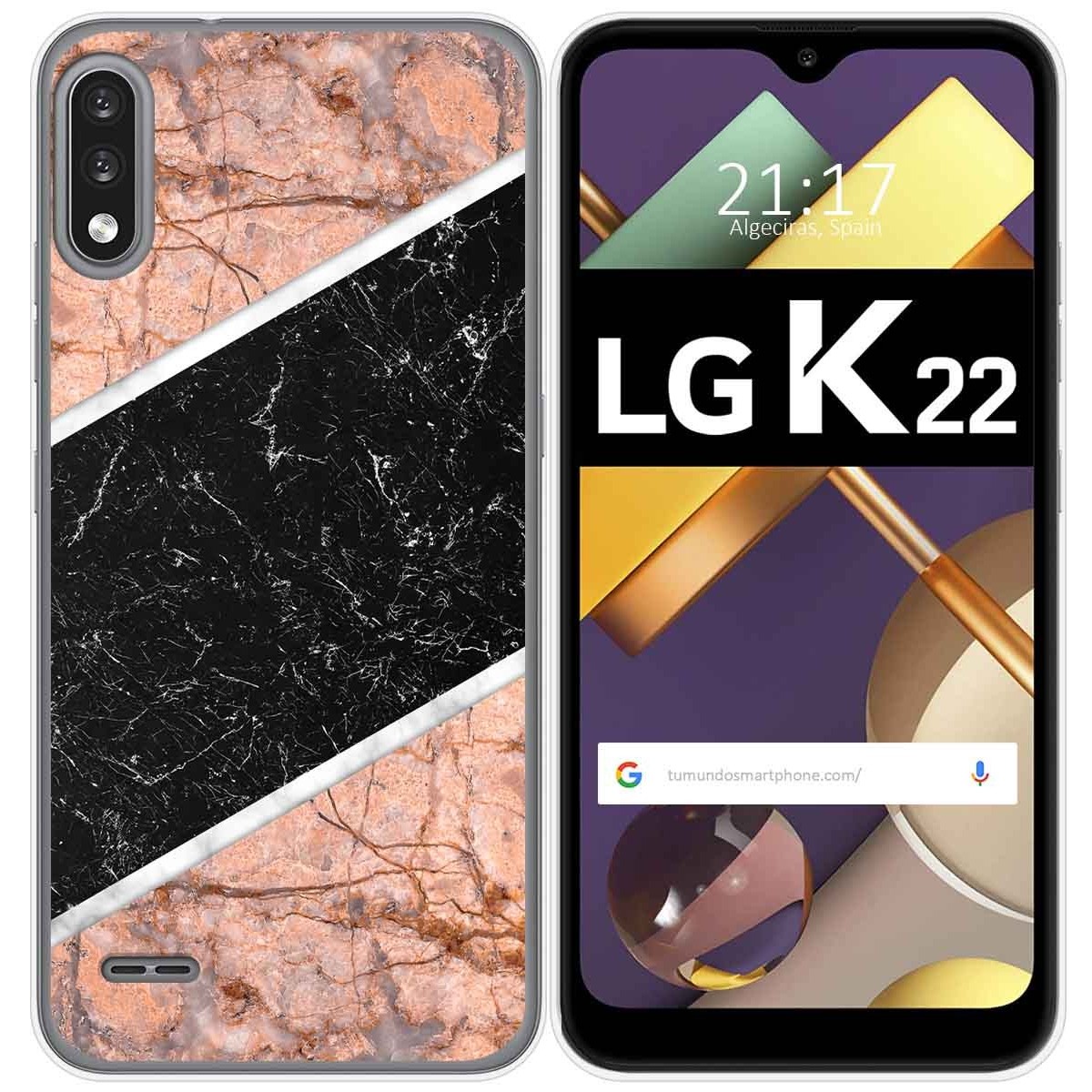 Funda Gel Tpu para Lg K22 diseño Mármol 07 Dibujos
