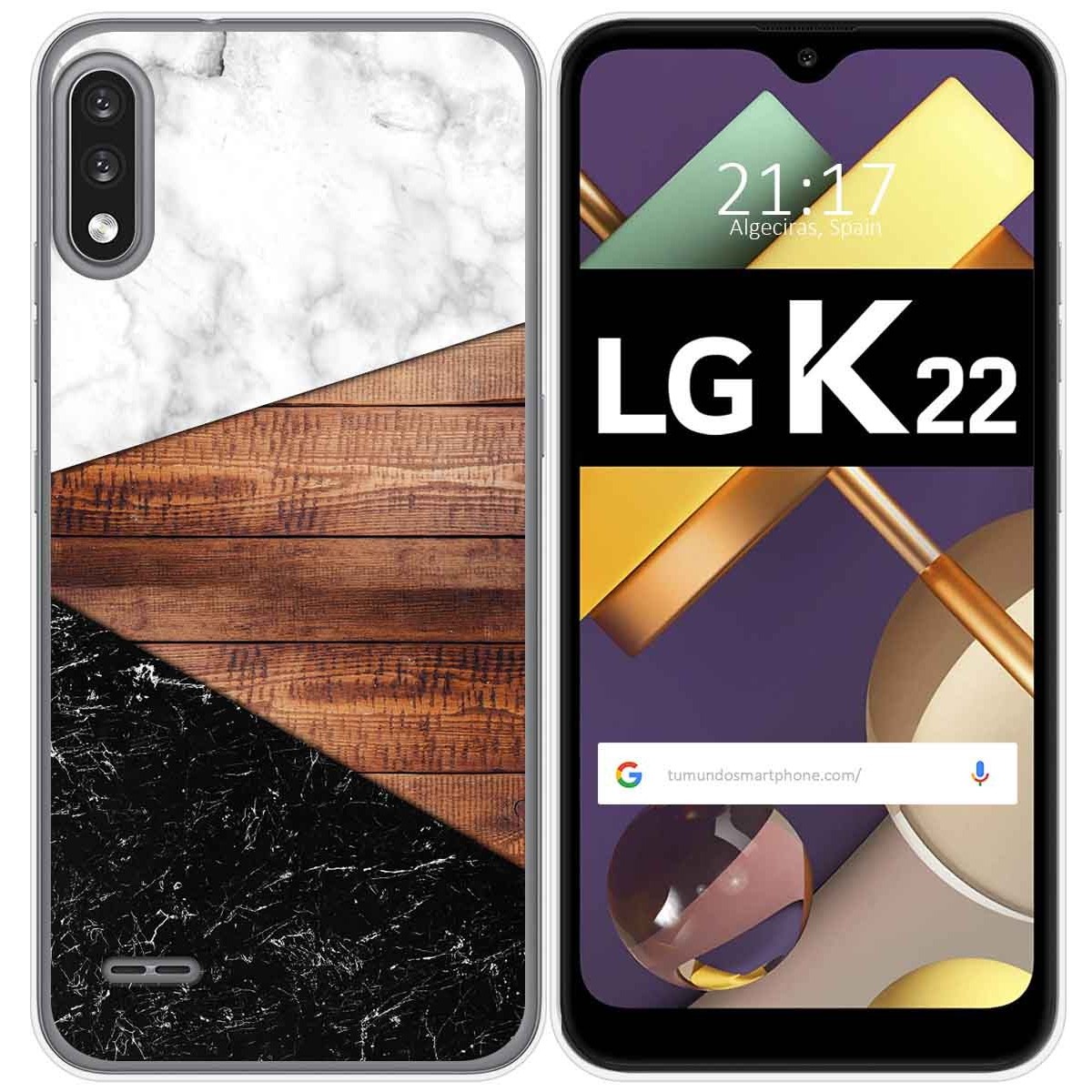 Funda Gel Tpu para Lg K22 diseño Mármol 11 Dibujos