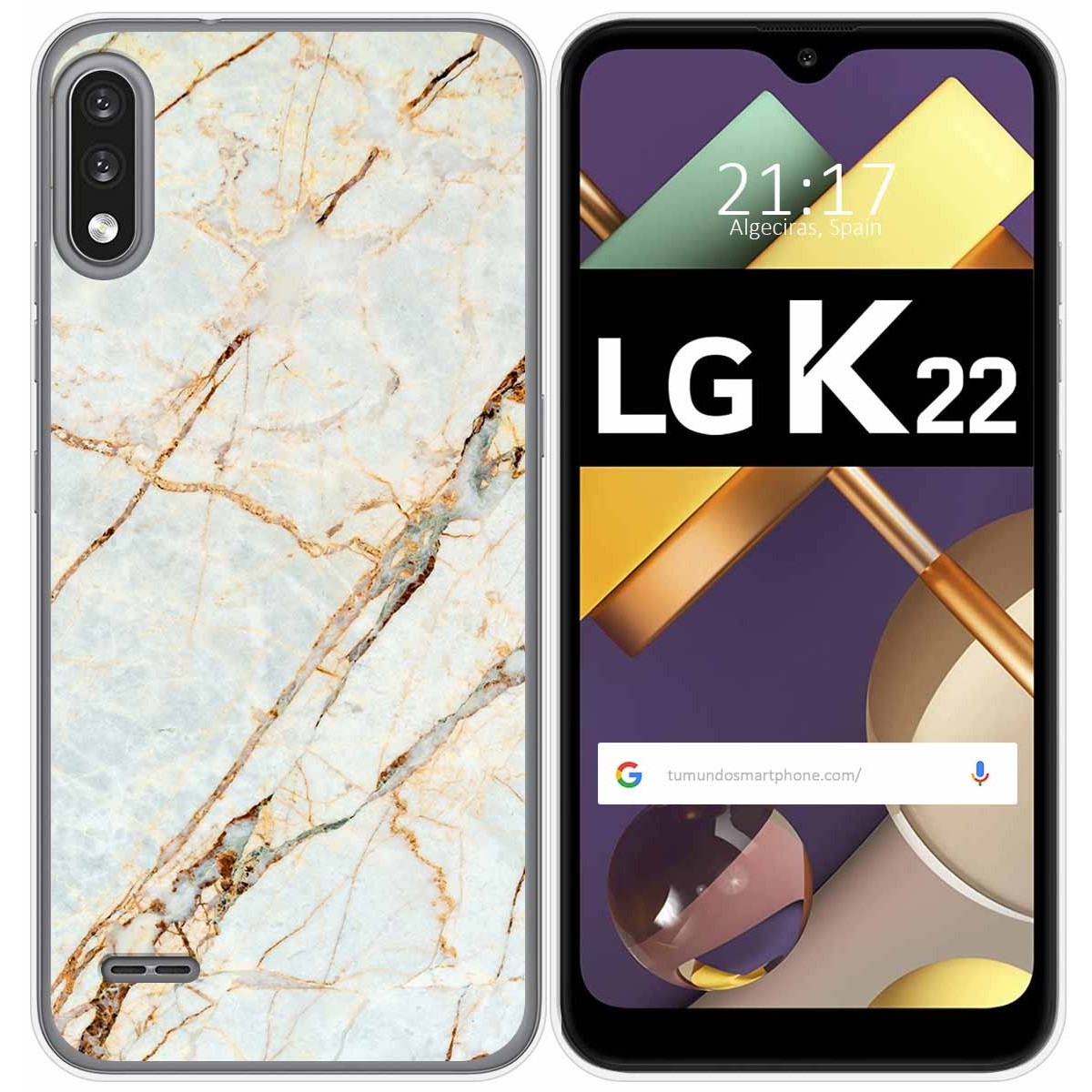 Funda Gel Tpu para Lg K22 diseño Mármol 13 Dibujos