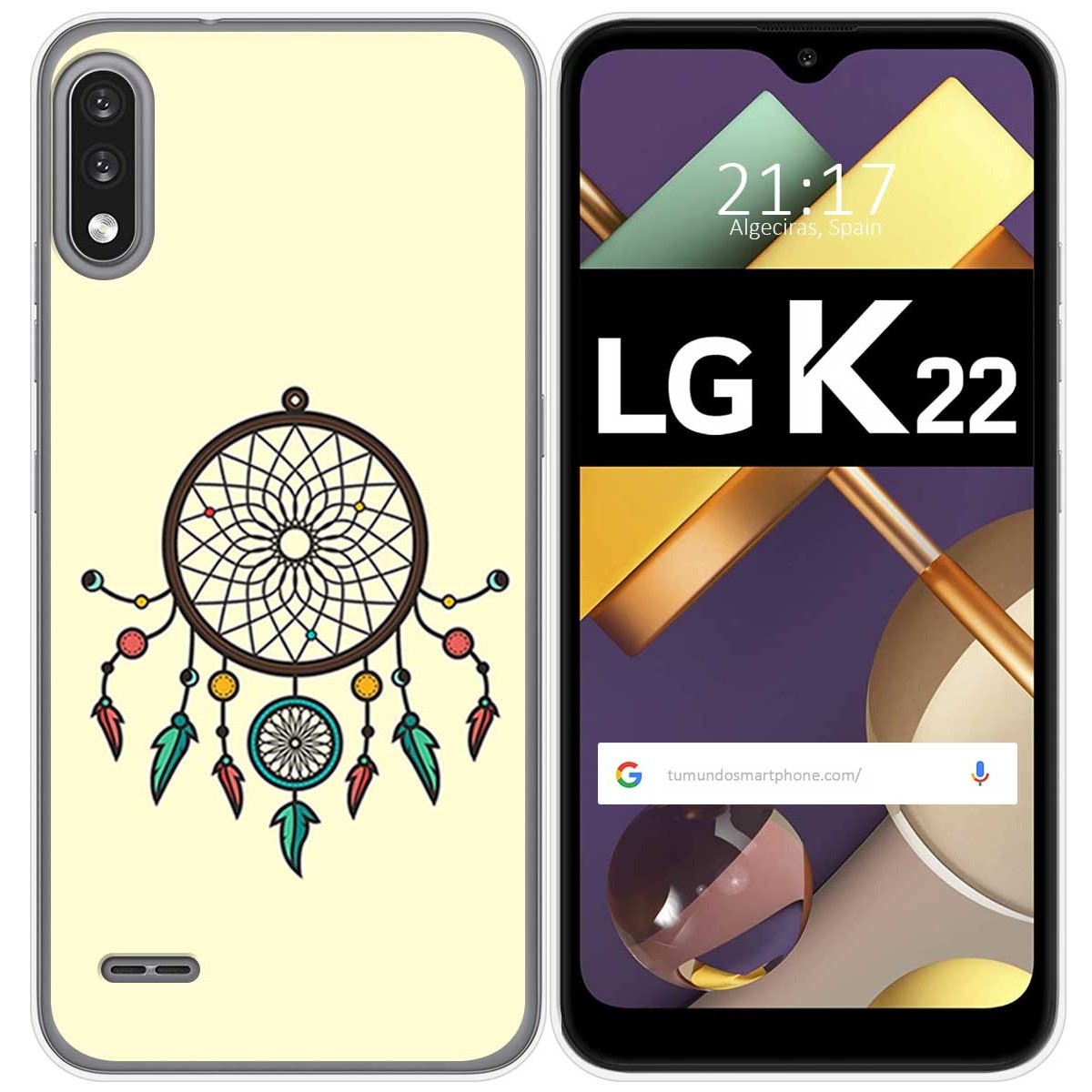 Funda Gel Tpu para Lg K22 diseño Atrapasueños Dibujos