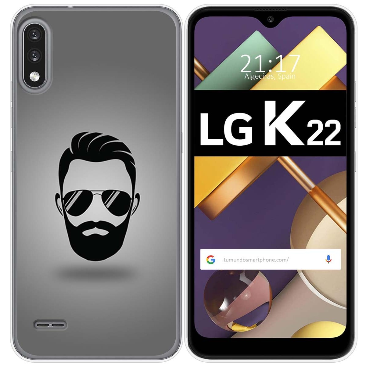 Funda Gel Tpu para Lg K22 diseño Barba Dibujos