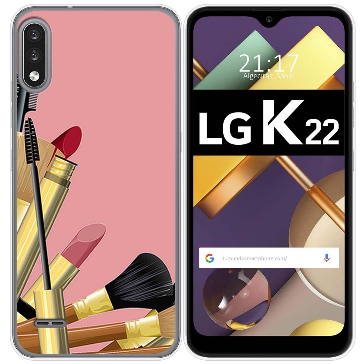 Funda Gel Tpu para Lg K22 diseño Brochas Dibujos