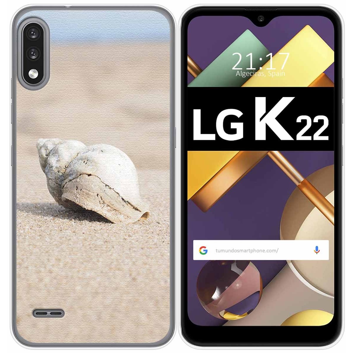 Funda Gel Tpu para Lg K22 diseño Concha Dibujos
