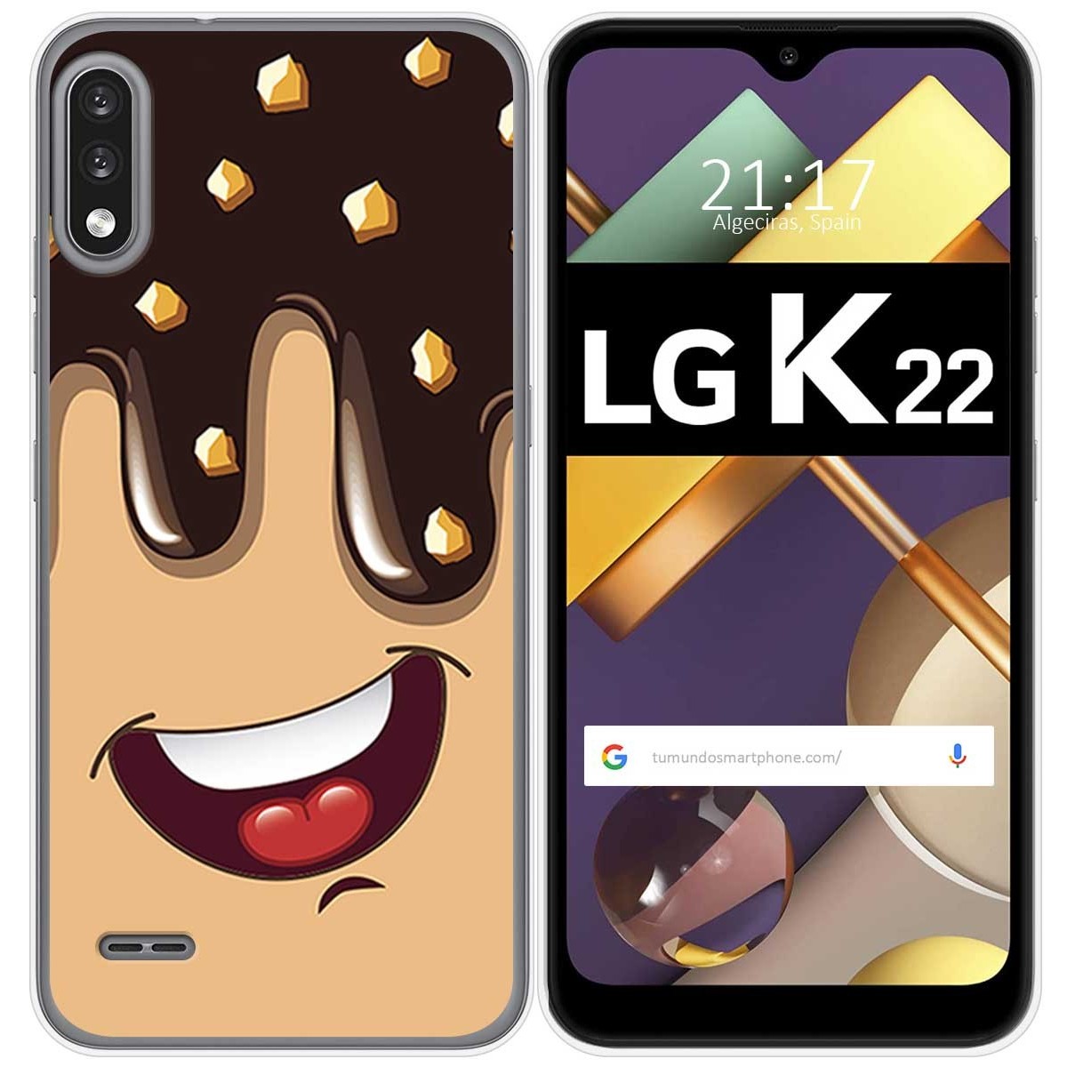 Funda Gel Tpu para Lg K22 diseño Helado Chocolate Dibujos