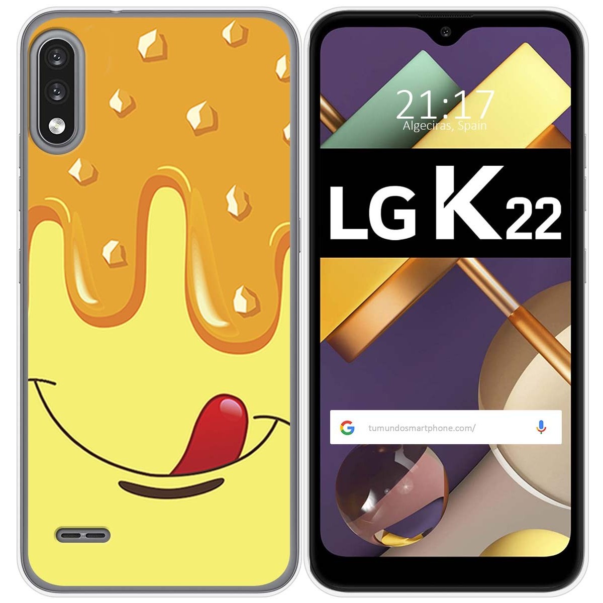 Funda Gel Tpu para Lg K22 diseño Helado Vainilla Dibujos