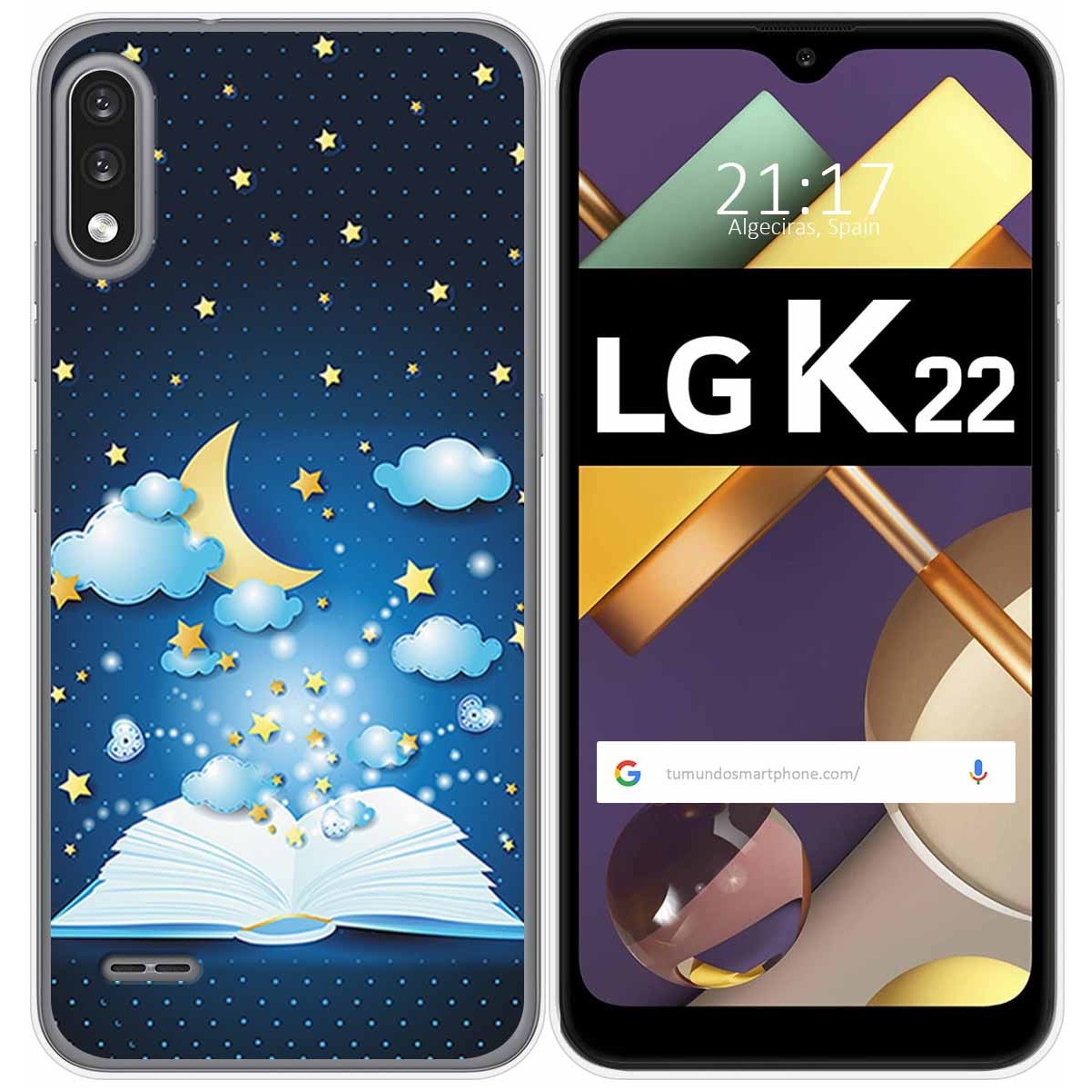 Funda Gel Tpu para Lg K22 diseño Libro Cuentos Dibujos
