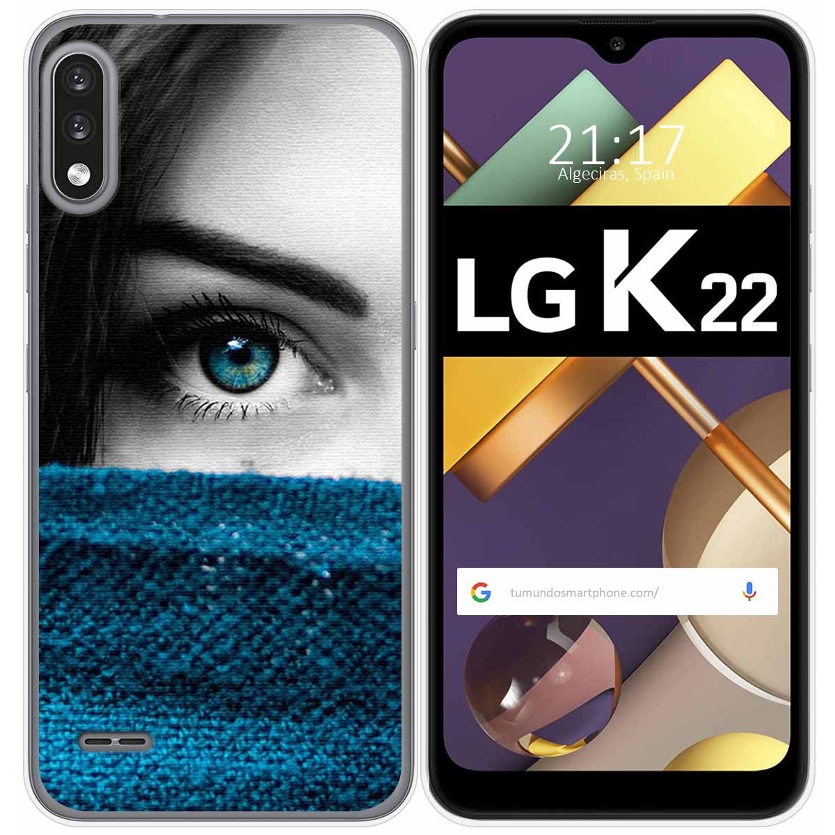 Funda Gel Tpu para Lg K22 diseño Ojo Dibujos