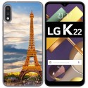 Funda Gel Tpu para Lg K22 diseño Paris Dibujos