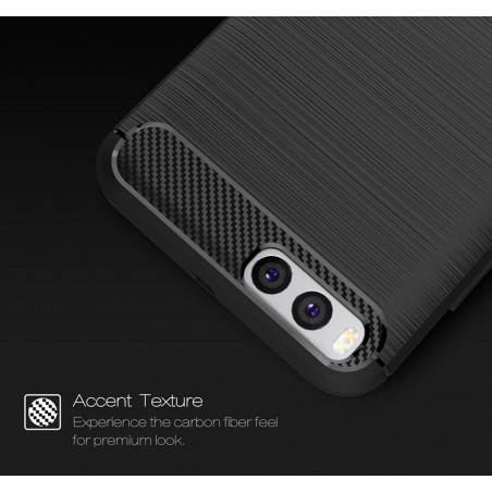 Funda Gel Tpu Tipo Carbon Negra para Xiaomi Mi6