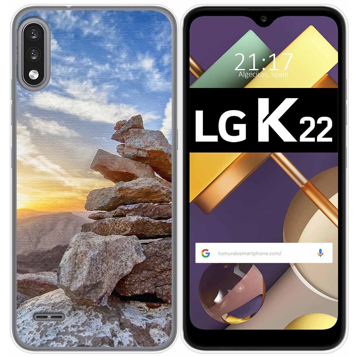 Funda Gel Tpu para Lg K22 diseño Sunset Dibujos