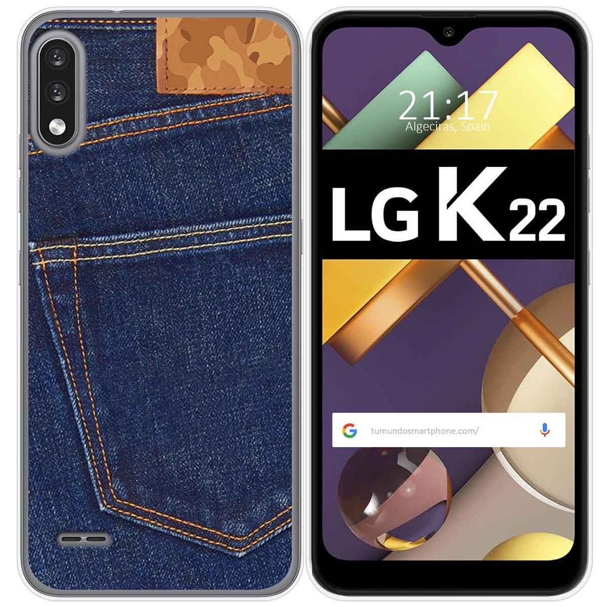 Funda Gel Tpu para Lg K22 diseño Vaquero Dibujos