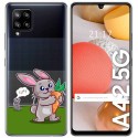 Funda Gel Transparente para Samsung Galaxy A42 5G diseño Conejo Dibujos