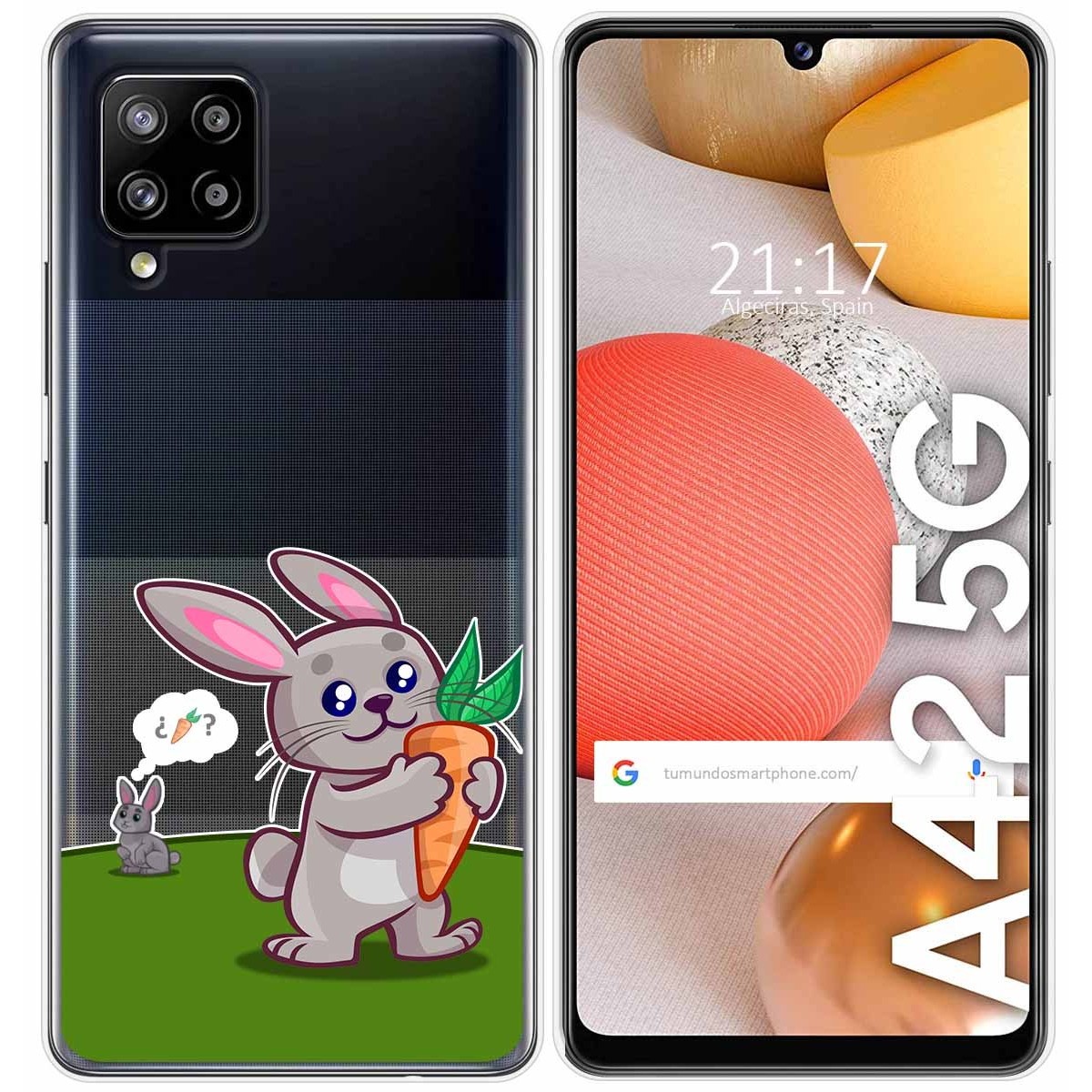 Funda Gel Transparente para Samsung Galaxy A42 5G diseño Conejo Dibujos