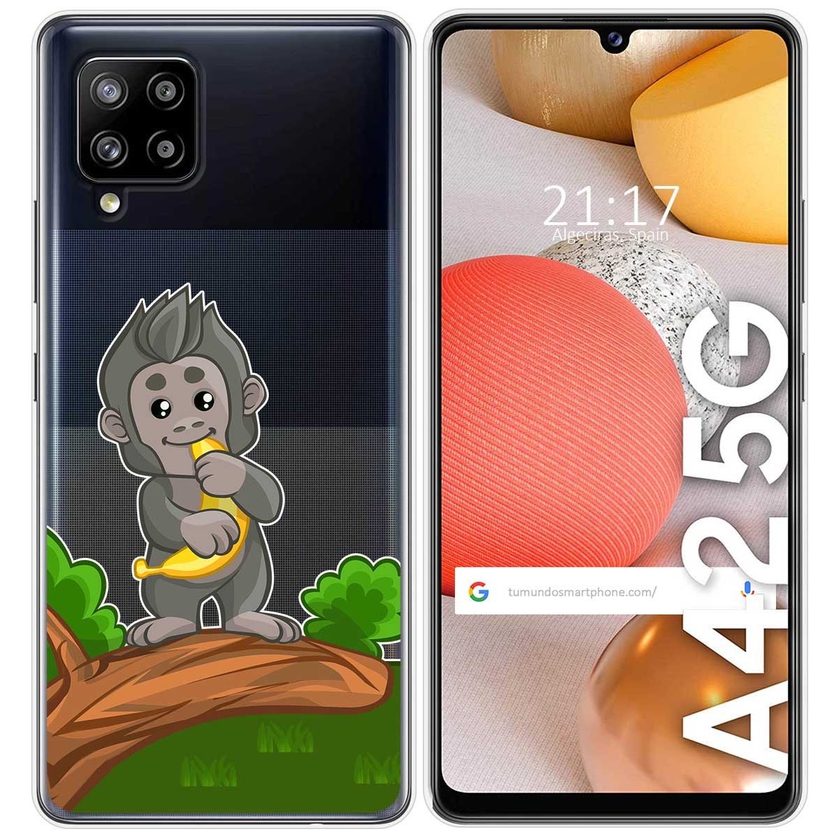 Funda Gel Transparente para Samsung Galaxy A42 5G diseño Mono Dibujos