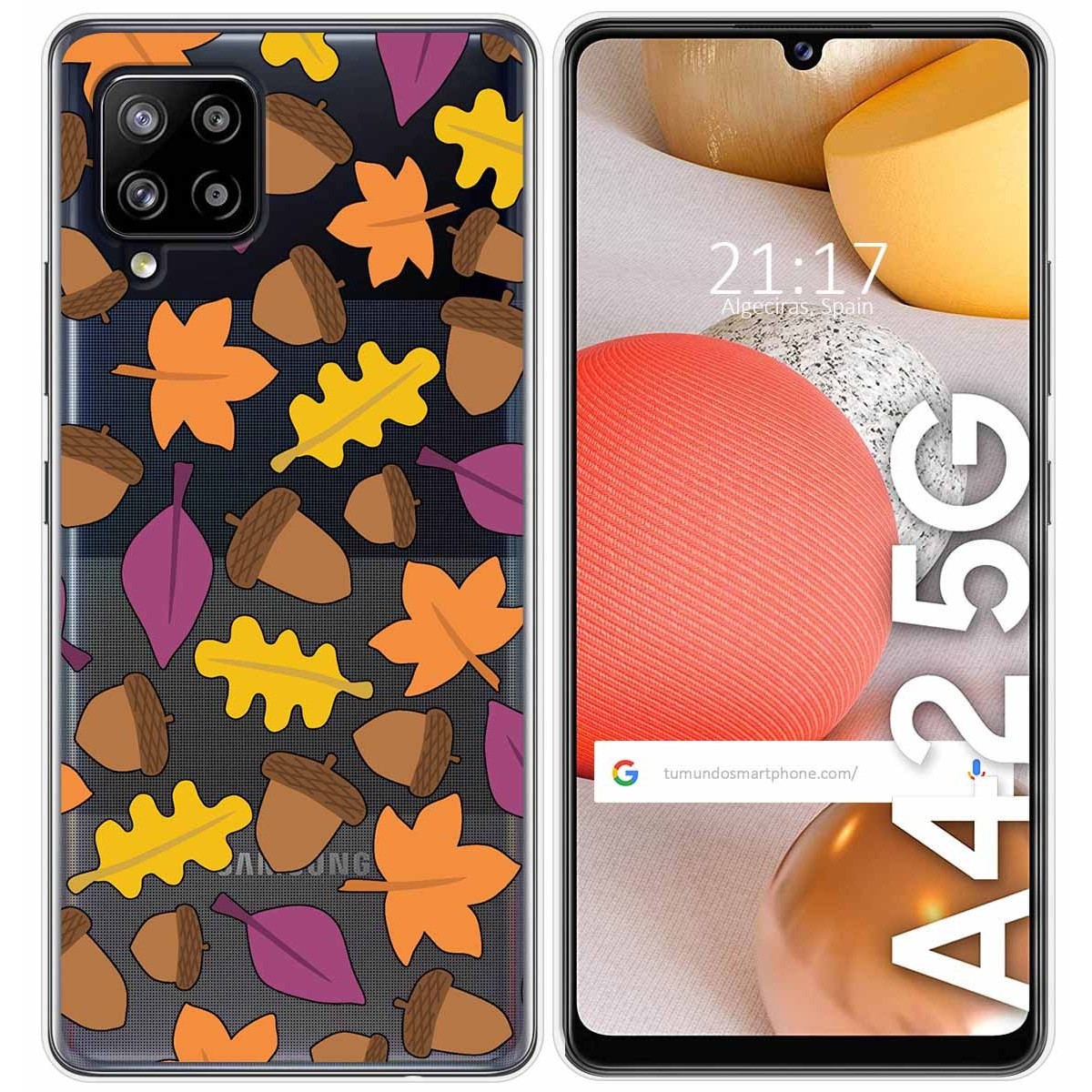 Funda Gel Transparente para Samsung Galaxy A42 5G diseño Otoño Dibujos