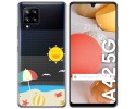 Funda Gel Transparente para Samsung Galaxy A42 5G diseño Playa Dibujos