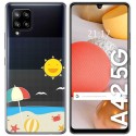 Funda Gel Transparente para Samsung Galaxy A42 5G diseño Playa Dibujos