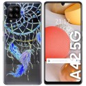 Funda Gel Transparente para Samsung Galaxy A42 5G diseño Plumas Dibujos