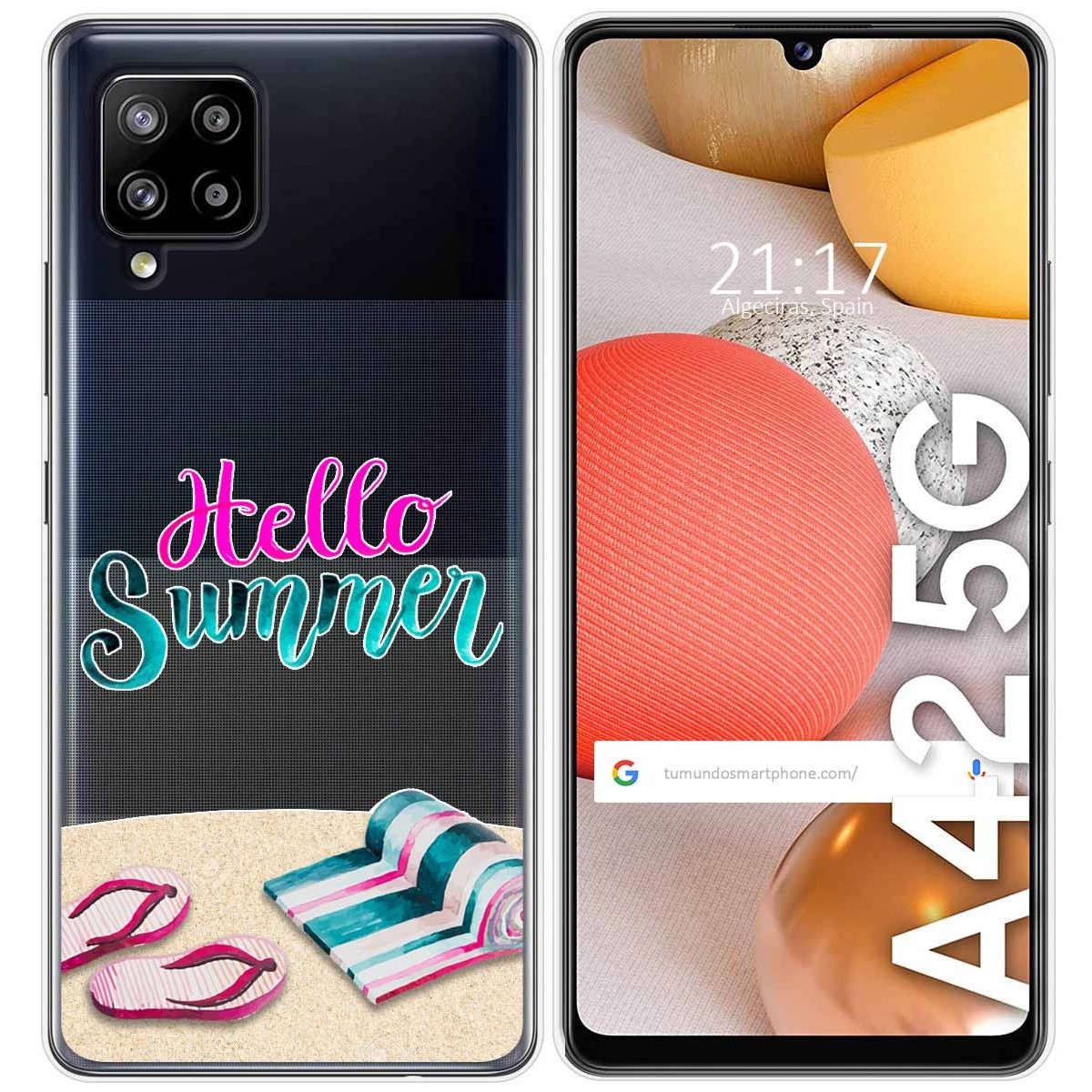 Funda Gel Transparente para Samsung Galaxy A42 5G diseño Summer Dibujos