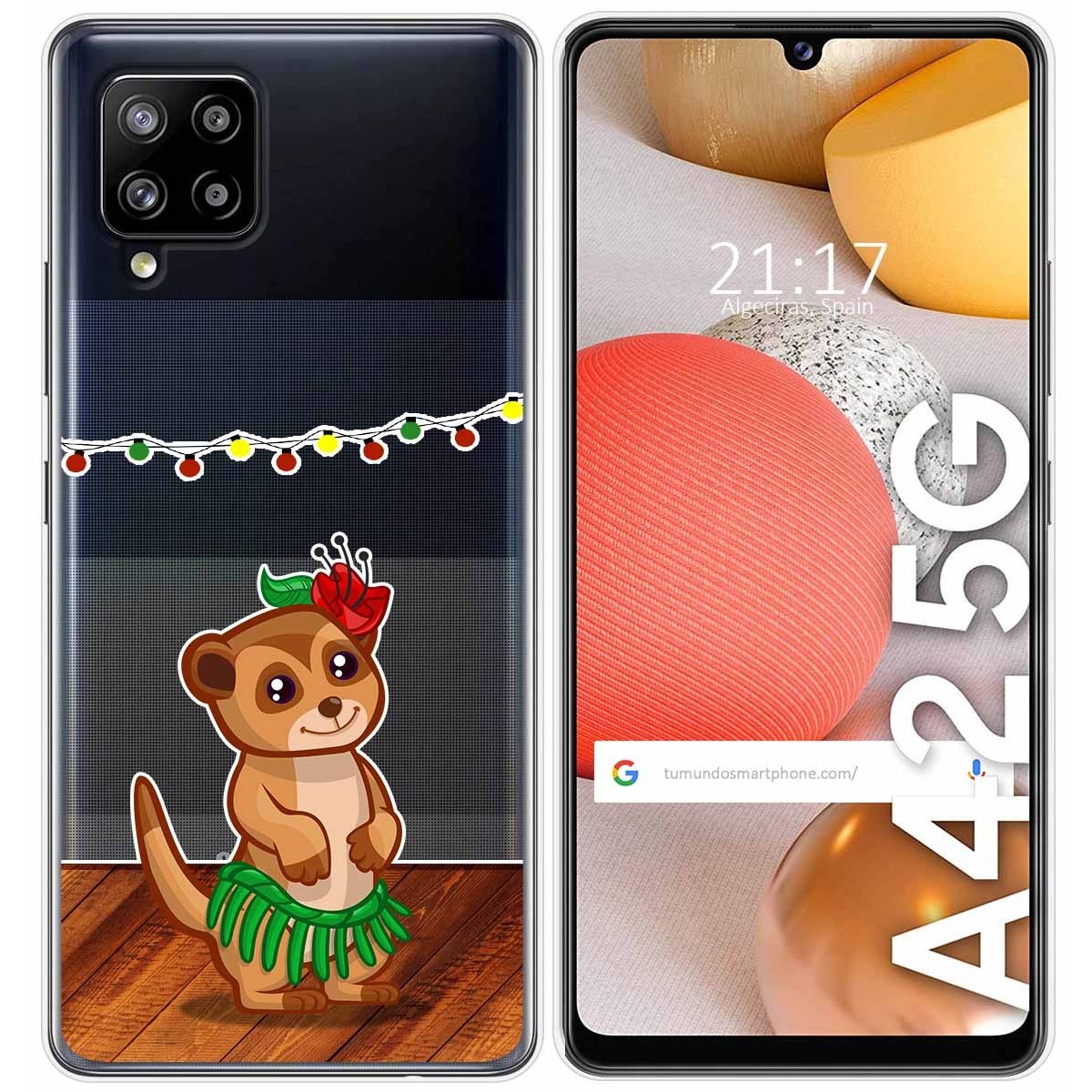 Funda Gel Transparente para Samsung Galaxy A42 5G diseño Suricata Dibujos
