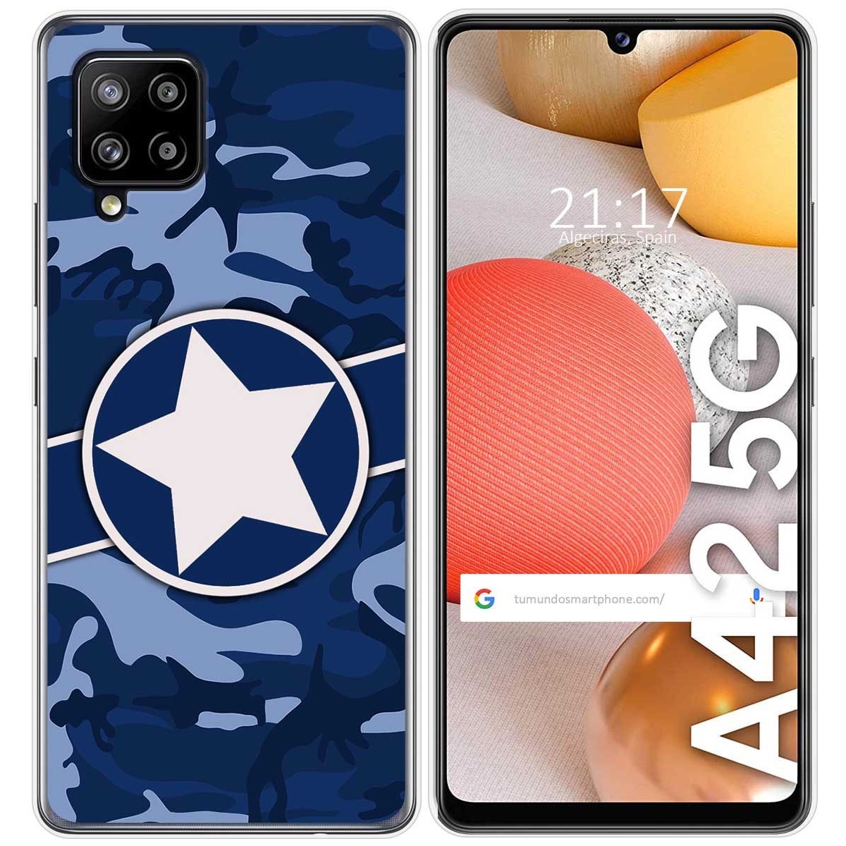Funda Gel Tpu para Samsung Galaxy A42 5G diseño Camuflaje 03 Dibujos