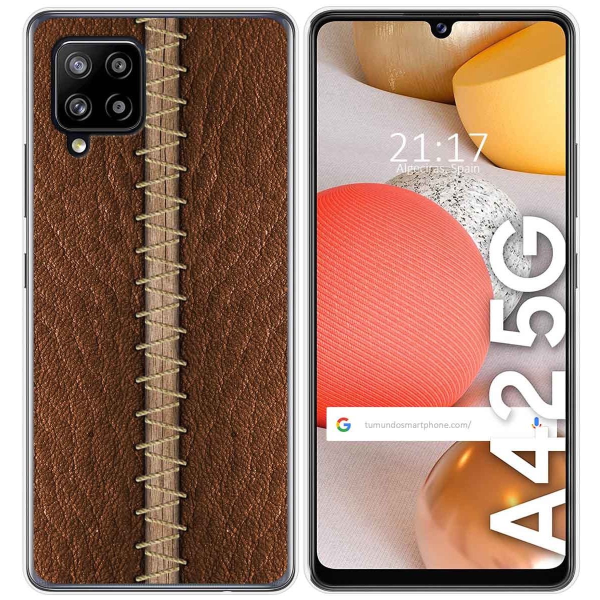 Funda Gel Tpu para Samsung Galaxy A42 5G diseño Cuero 01 Dibujos